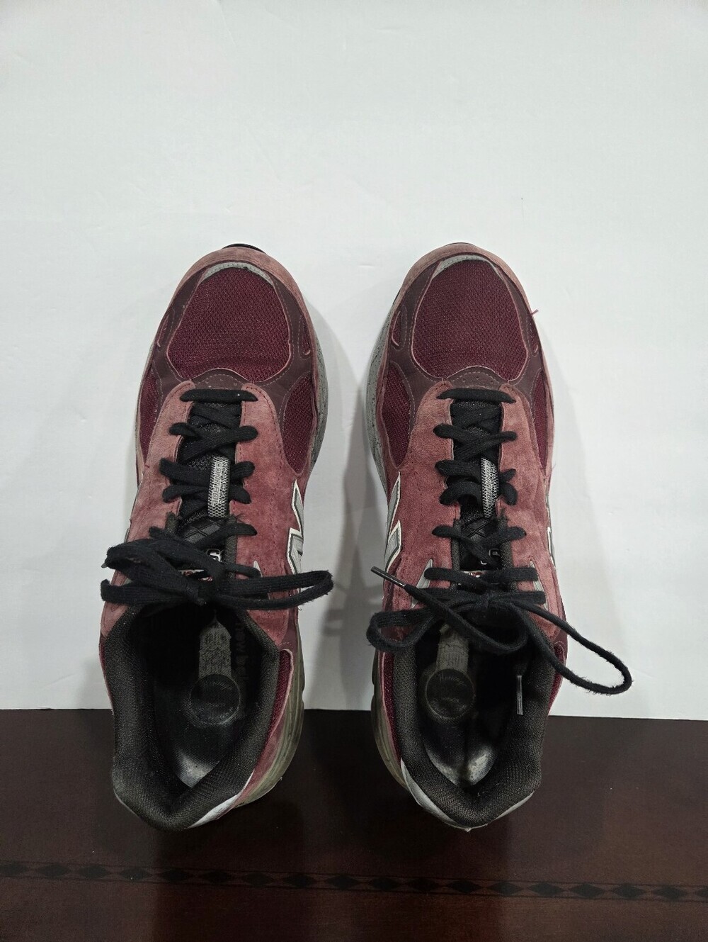 New Balance Burgundy Athletic Sneakers with Black Laces Sz.14